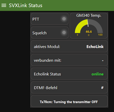 SVXLink Dashboard